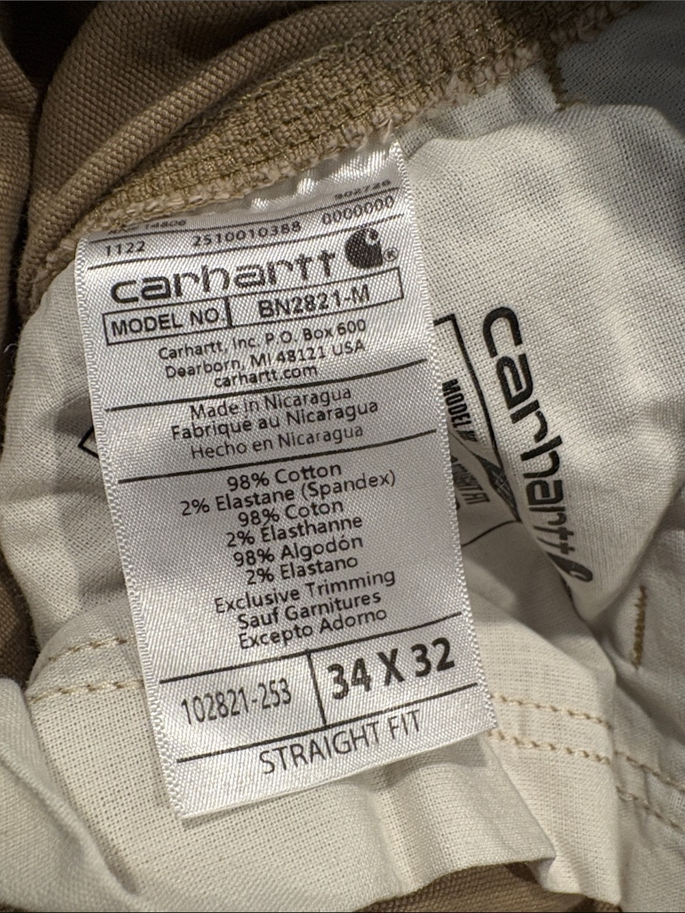 Carhartt Straight Fit Rugged Flex 34x32 - Picture 7 of 7